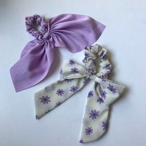 Elegant Lavender Hair Scrunchies